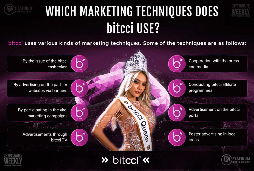 Which marketing techniques does bitcci use? - Infographic