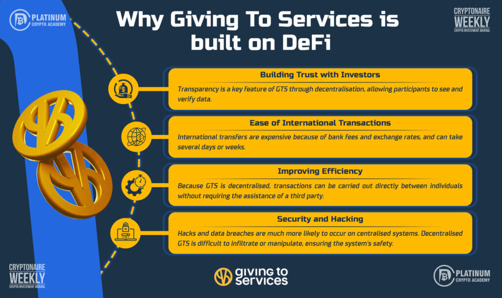 giving to sevices - defi